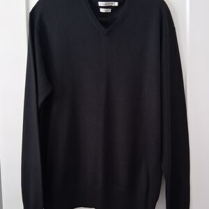 Peter Millar Black V-Neck Sweater